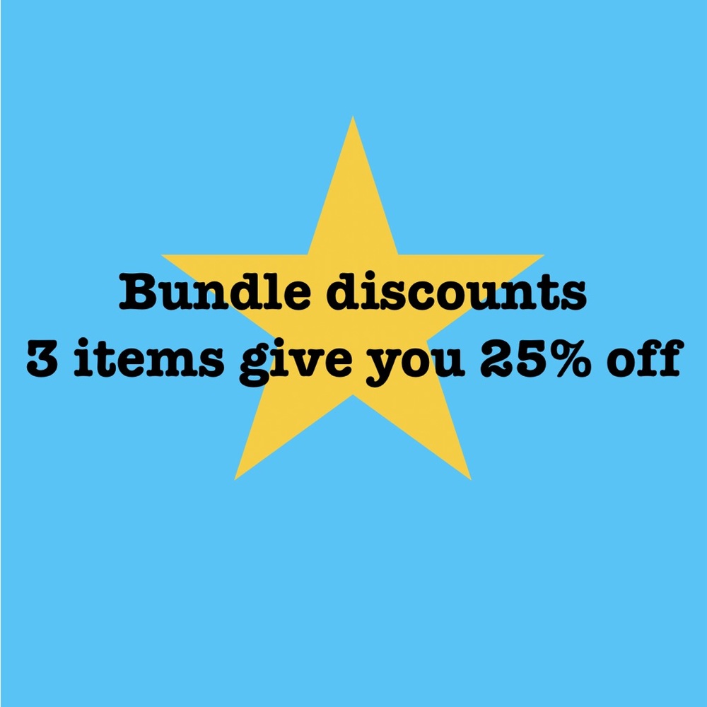 Buy 3 items and you will get 25% off